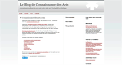 Desktop Screenshot of blog.connaissancedesarts.com
